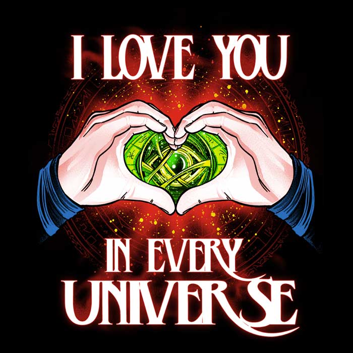 Alemaglia's Multiversal Love Long Sleeve Crewneck T - Shirt in S to 4XL