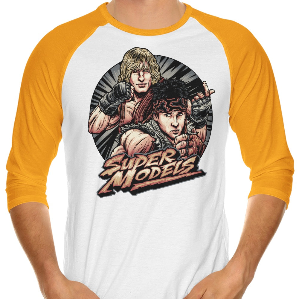 Stylish 3/4 Sleeve Raglan T-Shirt by Super Models