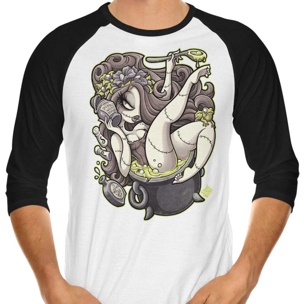Deadly Nightshade Style Three - Quarter Sleeve Raglan Men's or Women's T - Shirt