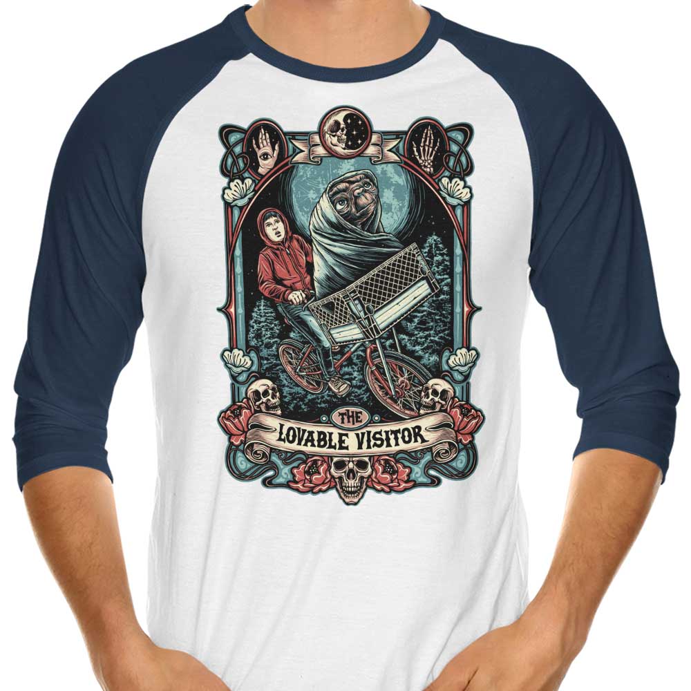 The Adorable Visitor 3/4 Sleeve Raglan Style T-Shirt for Casual Wear