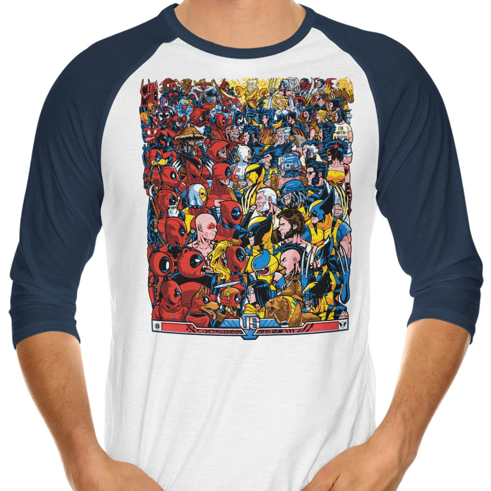 Prime Premne Design - 3/4 Sleeve Raglan 'Swords and Claws' T-Shirt