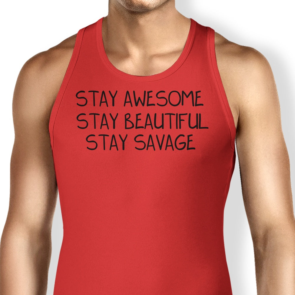MissClick's Comfortable and Lightweight 'Stay Savage' Tank Tops for Men and Women
