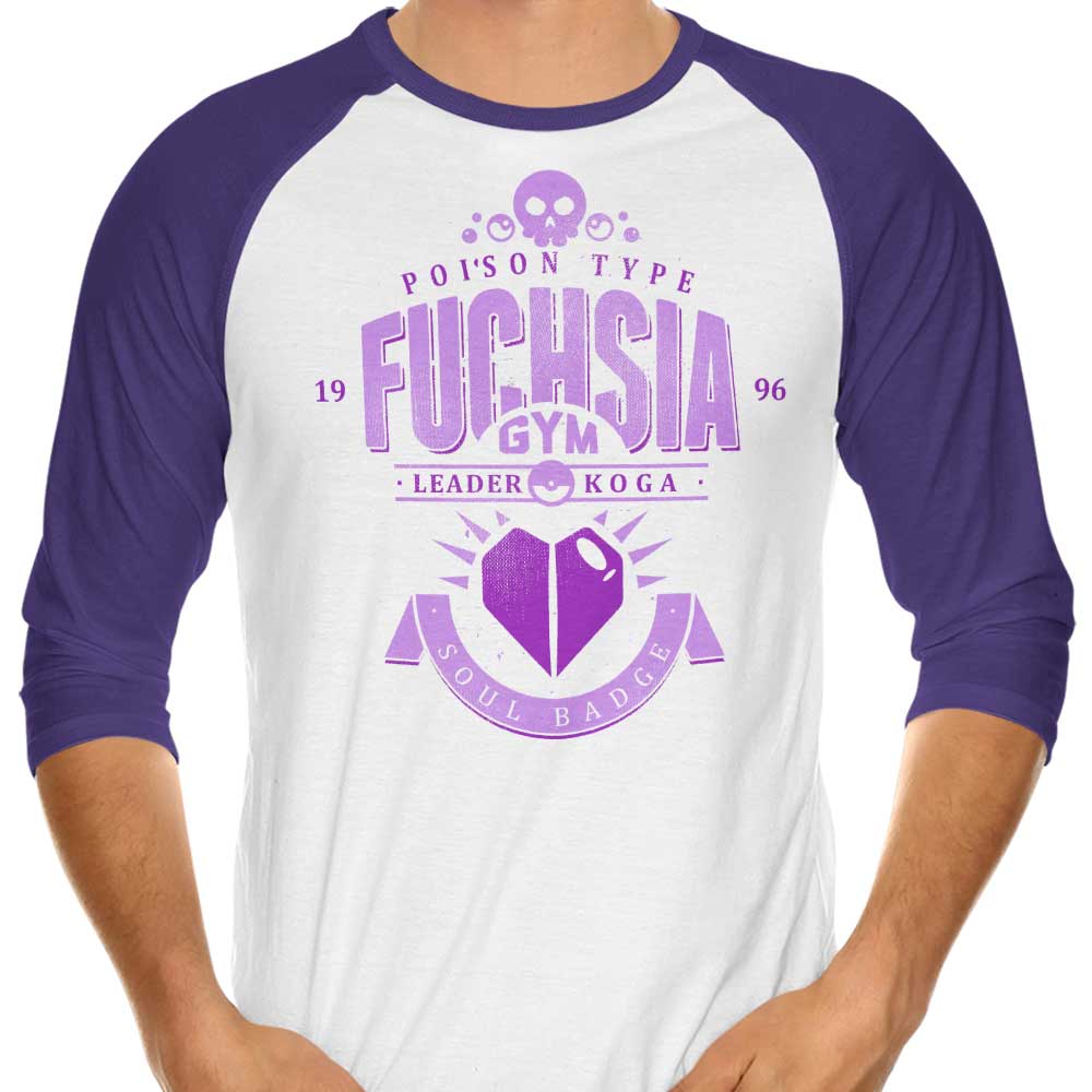 3/4 Sleeve Raglan T-Shirt Inspired by Fuchsia City Gym