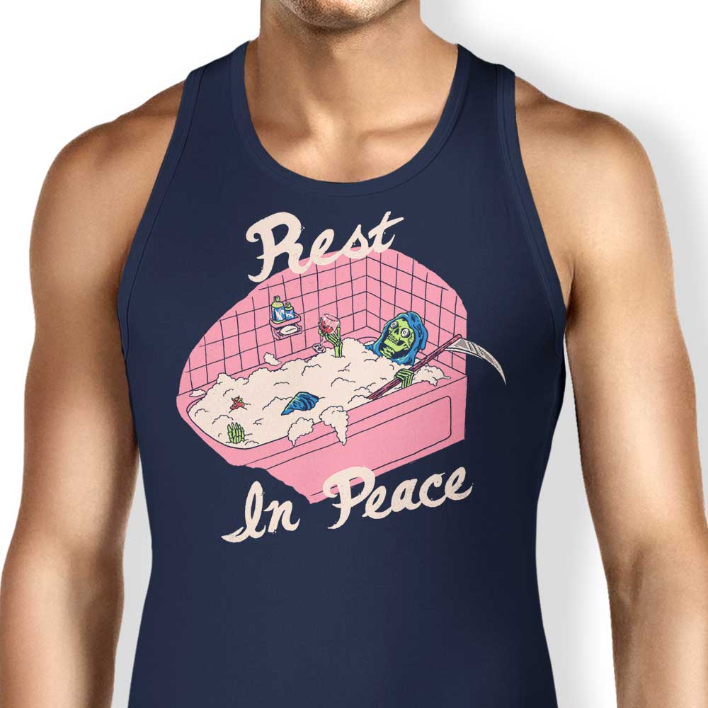 Comfortable 'Rest in Peace' Men's and Women's Tank Tops