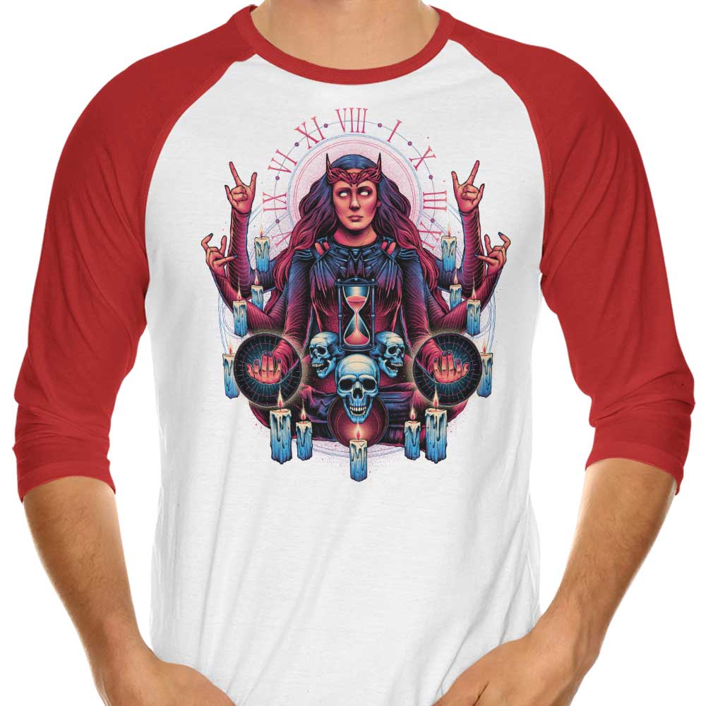 Chaotic Witchcraft Stylish 3/4 Sleeve Raglan Design T-Shirt