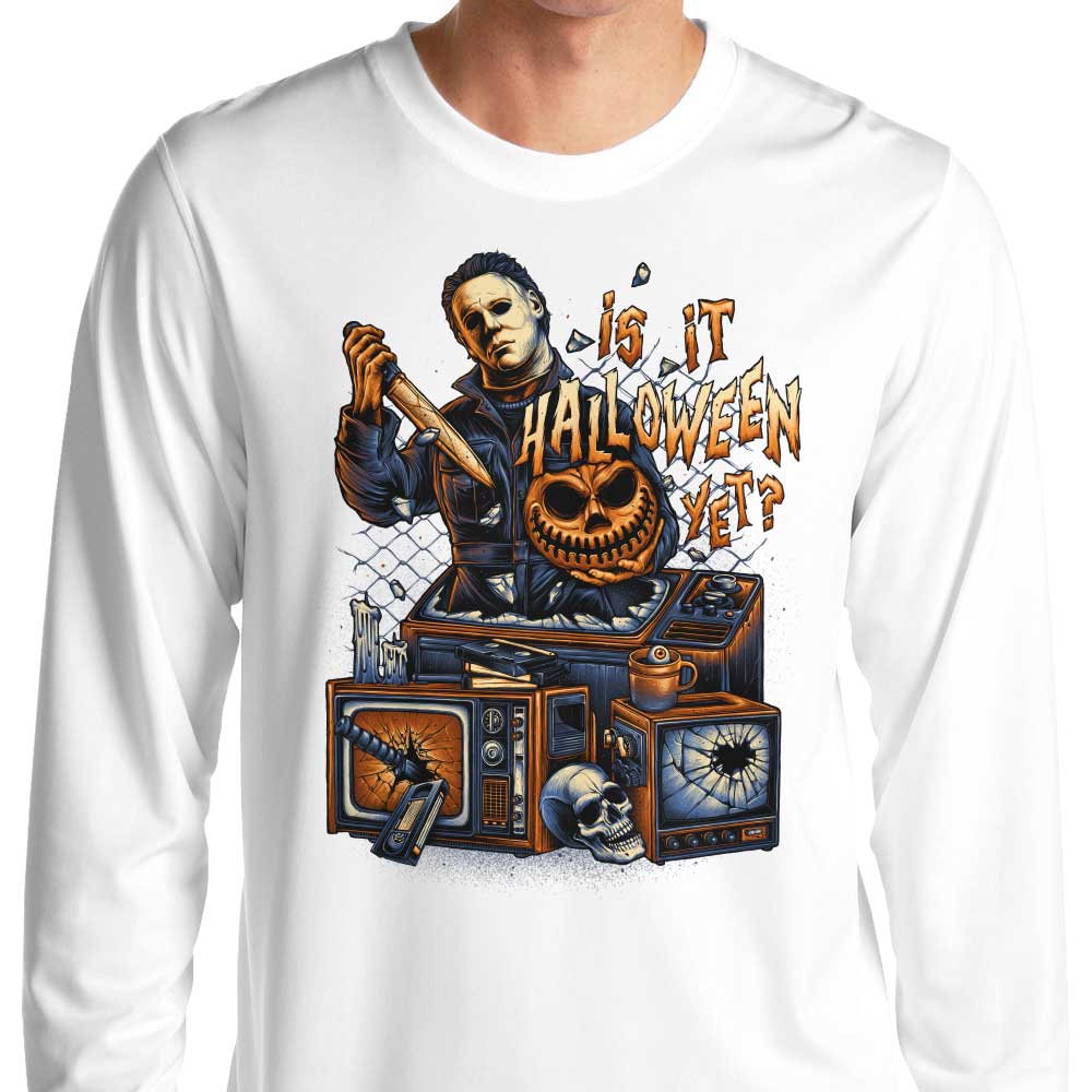 Glitchygorilla's 'Is It Halloween Yet?' Long Sleeve Crewneck Sweatshirt