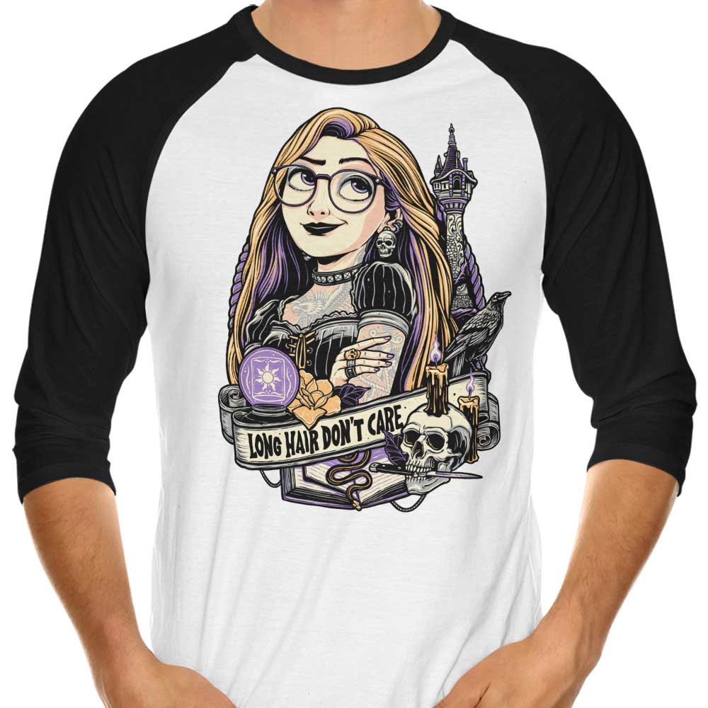 Don't Care About Long Hair - Stylish 3/4 Sleeve Raglan T-Shirt