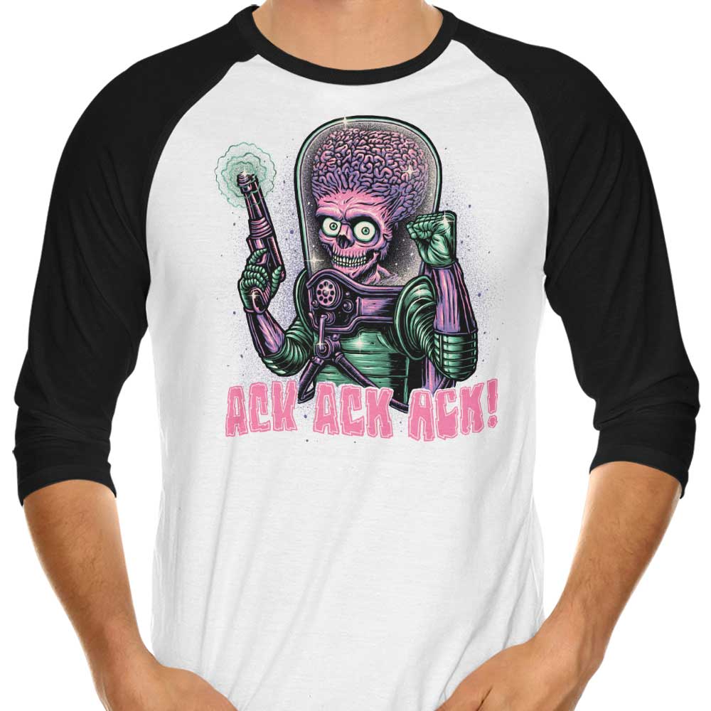 Momma Gorilla's 'Ack, Ack, Ack!' 3/4 Sleeve Raglan Style T-Shirt for Fashionable Wear