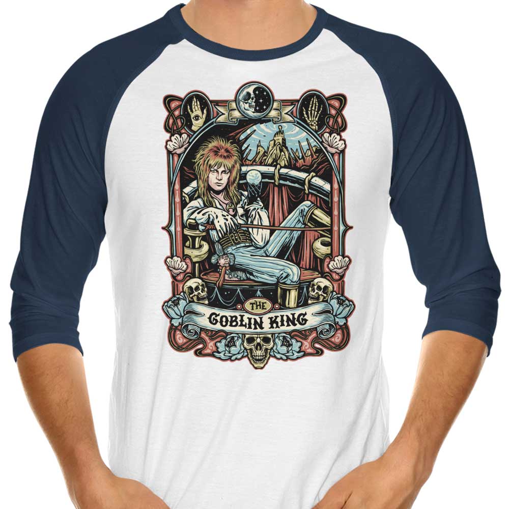 The Goblin King - Three - Quarter Sleeve Raglan Style T - Shirt for Casual Wear