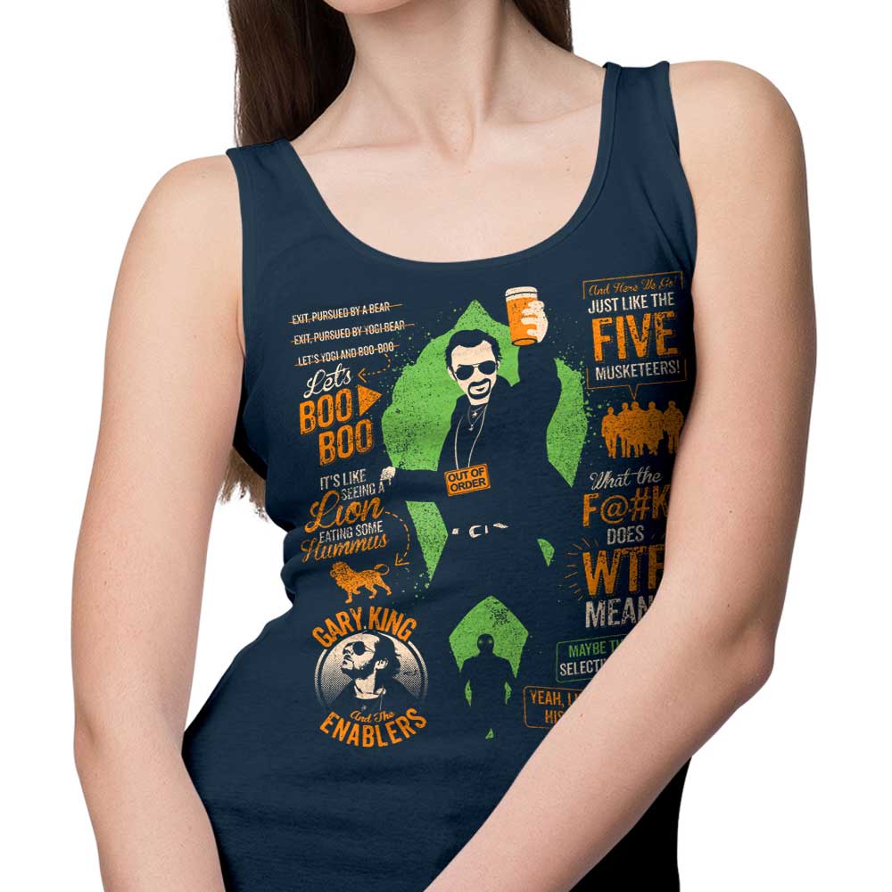 Comfortable Tom Trager's World's End Quotes Tank Tops for Men and Women