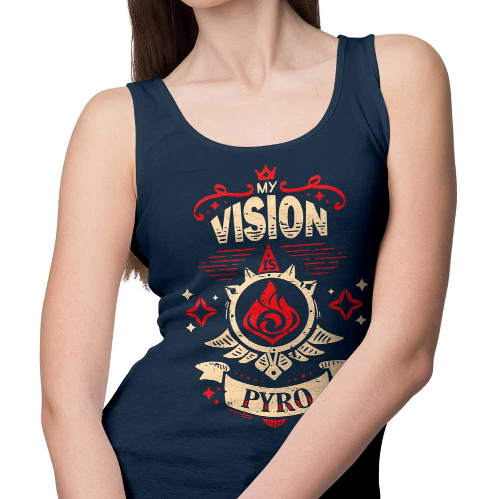 Typhoonic Art's 'My Vision is Pyro' Stylish Tank Top for Men and Women
