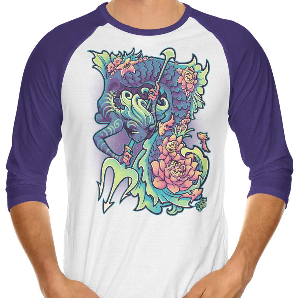 Jehsee Pisces 3/4 Sleeve Raglan Stylish T-Shirt