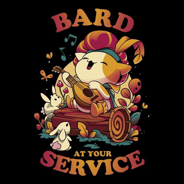 3/4 Sleeve Raglan Bard at Your Service T-Shirt for Casual Wear