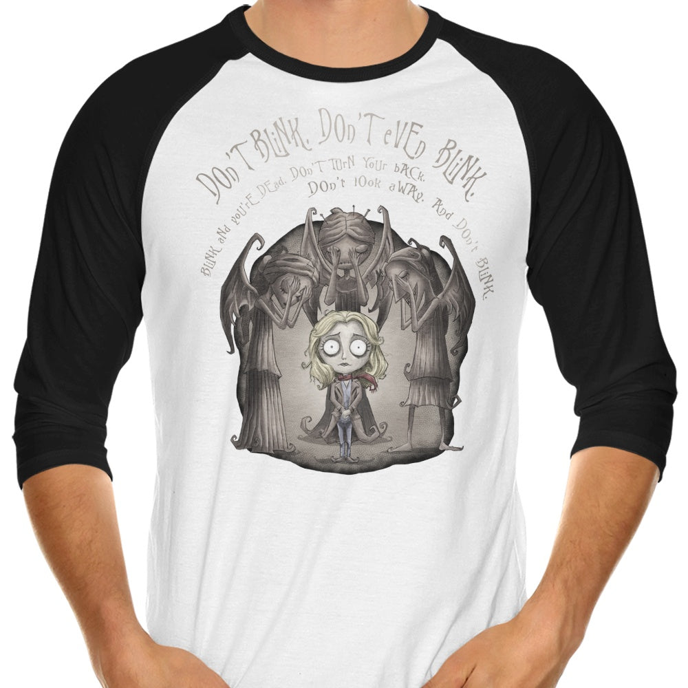 Saqman's Don't Blink Stylish 3/4 Sleeve Raglan T - Shirt for Fashion Lovers
