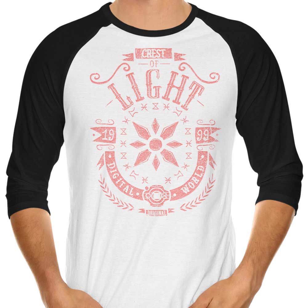 Typhoonic Art Digital Light 3/4 Sleeve Raglan Casual T-Shirt
