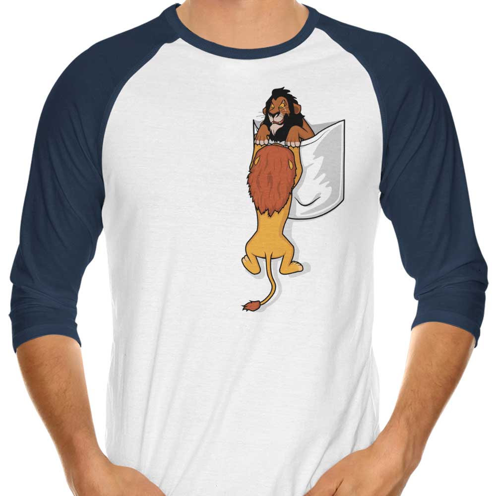 Raffiti Pocket King 3/4 Sleeve Raglan Casual T-Shirt for Everyday Wear