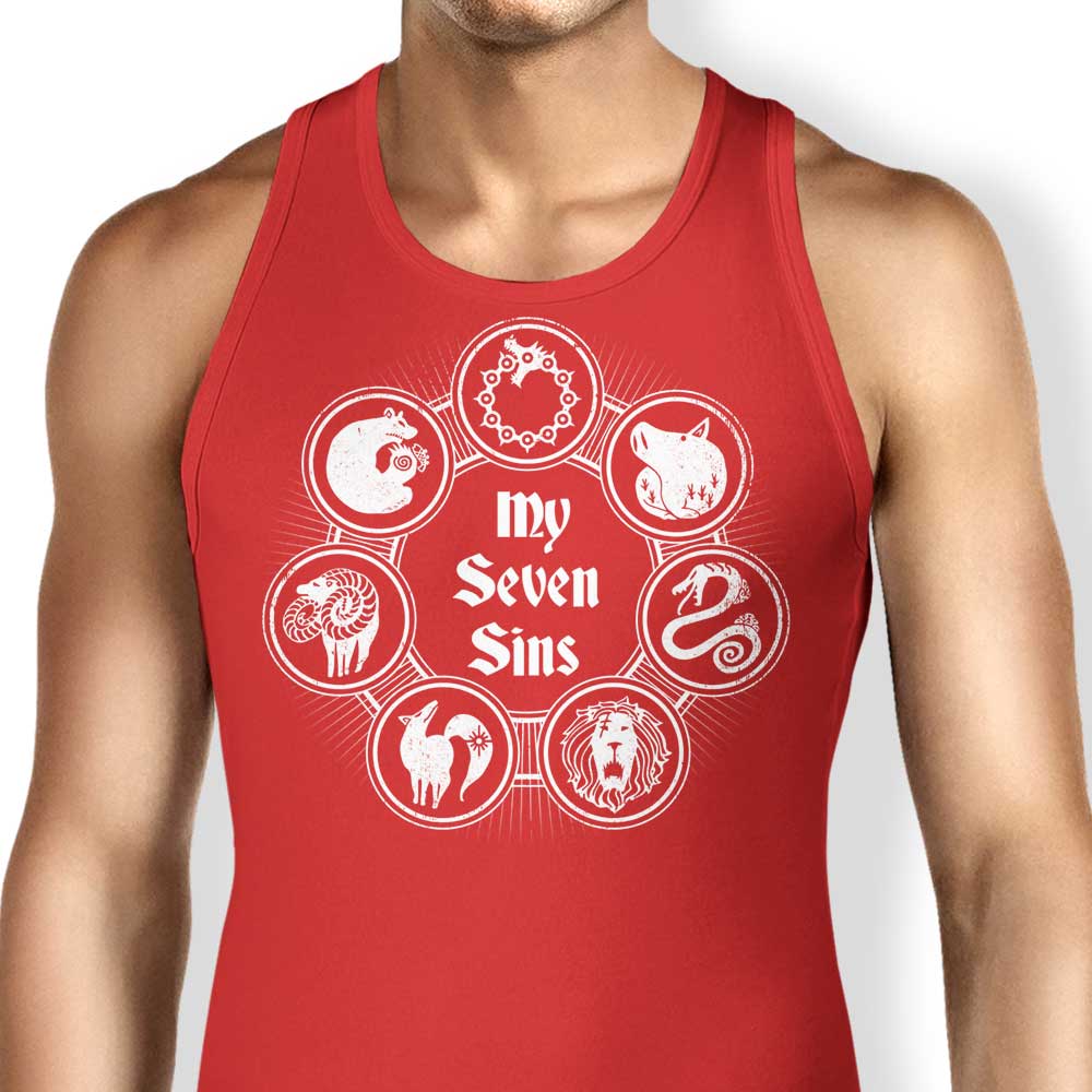 Typhoonic Art's My Seven Sins Men's and Women's Stylish Tank Tops