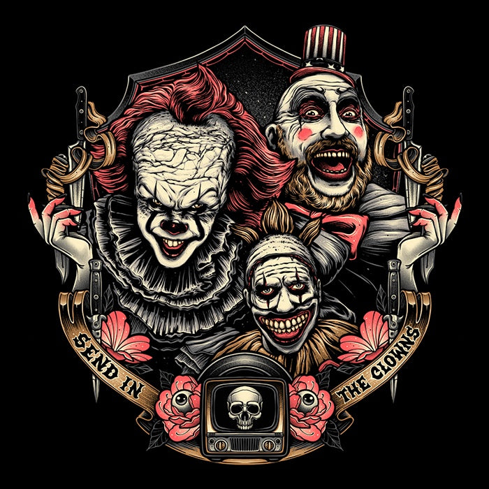 Glitchygorilla's 'Send in the Clowns' 3/4 Sleeve Raglan Style T-Shirt
