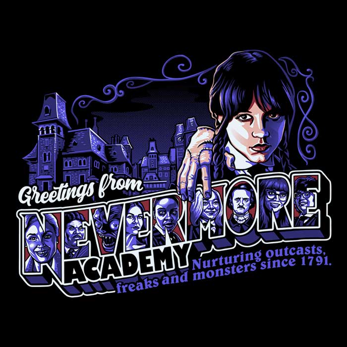 GoodIdeaRyan's Nevermore Greetings Long Sleeve Crewneck T - Shirt