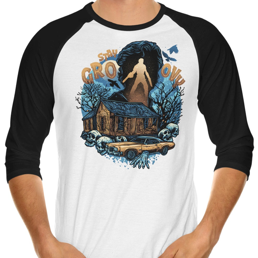 Cool Groovy Cabin 3/4 Sleeve Raglan Style T-Shirt for Casual Wear