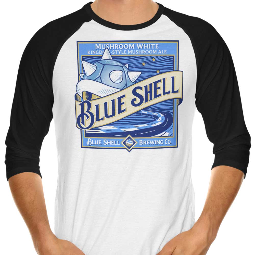 Stylish Blue 3/4 Sleeve Raglan T-Shirt by Kinda Creative