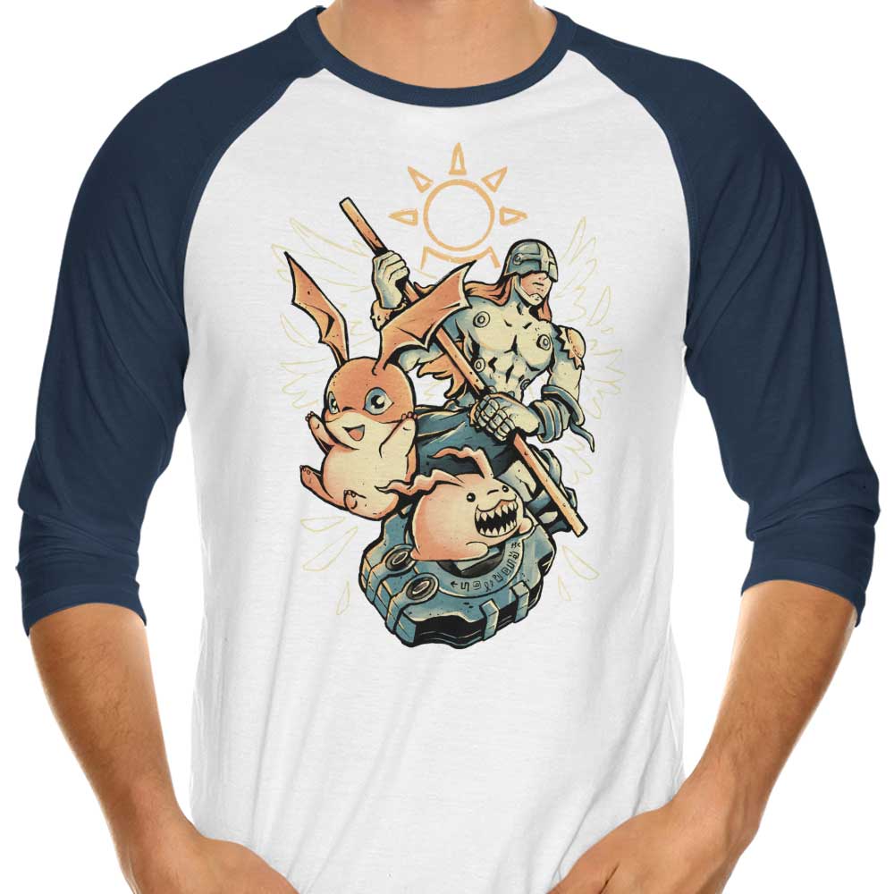 3/4 Sleeve Raglan Digital Hamster Evolution T-Shirt - A Fashionable and Unique Apparel