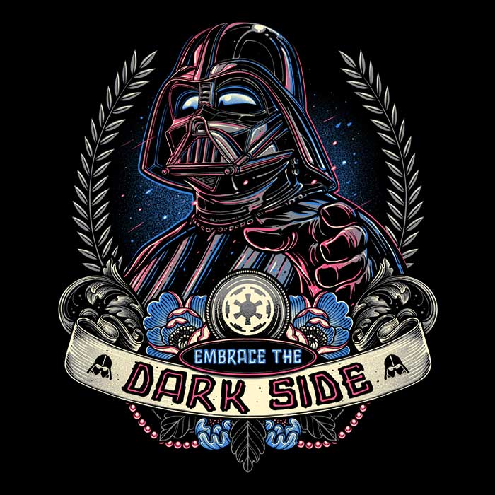 Embrace the Enigmatic Dark Side with a Stylish 3/4 Sleeve Raglan T-Shirt