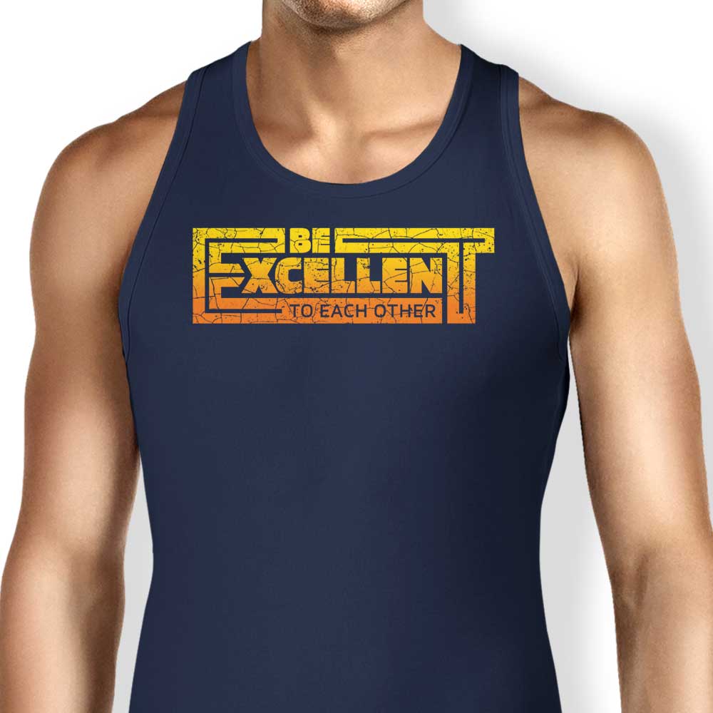 RetroReview's Comfortable Be Excellent Typography Unisex and Women's Tank Tops
