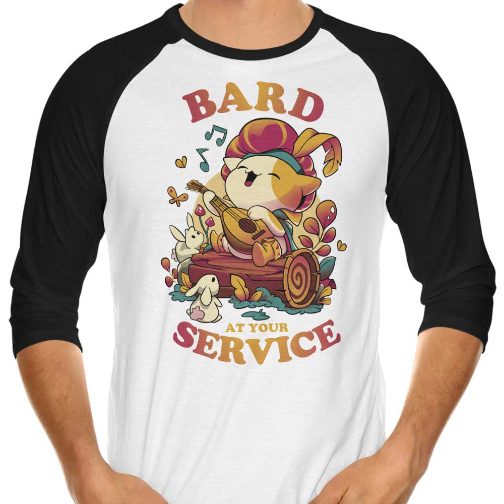 3/4 Sleeve Raglan Bard at Your Service T-Shirt for Casual Wear
