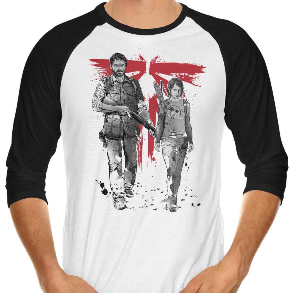 Dr. Monekers' Survivors Sumi-e 3/4 Sleeve Raglan Style T-Shirt