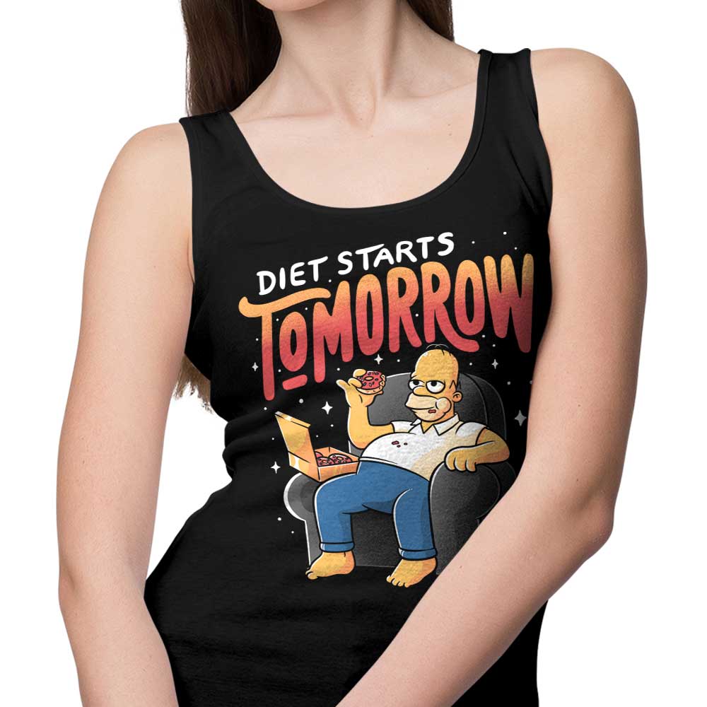 Tomorrow's Diet Plan - Comfortable Men's/Unisex & Women's Tank Tops