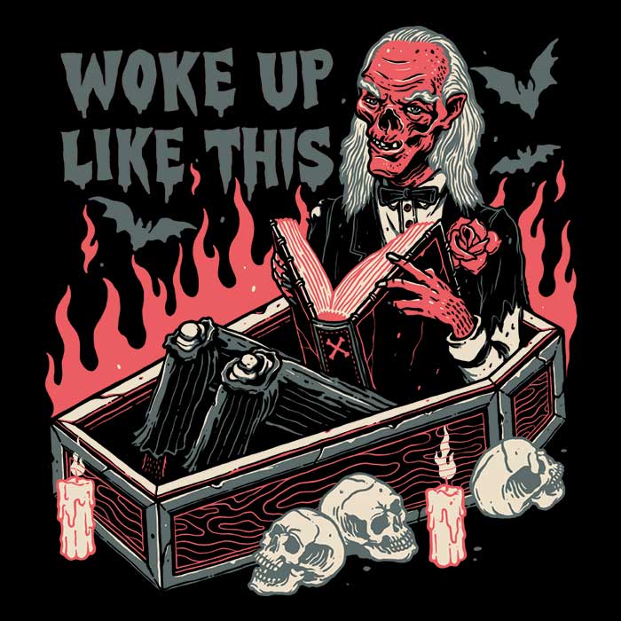 Stylish 3/4 Sleeve Raglan T-Shirt with the 'Woke Up Like This' Design