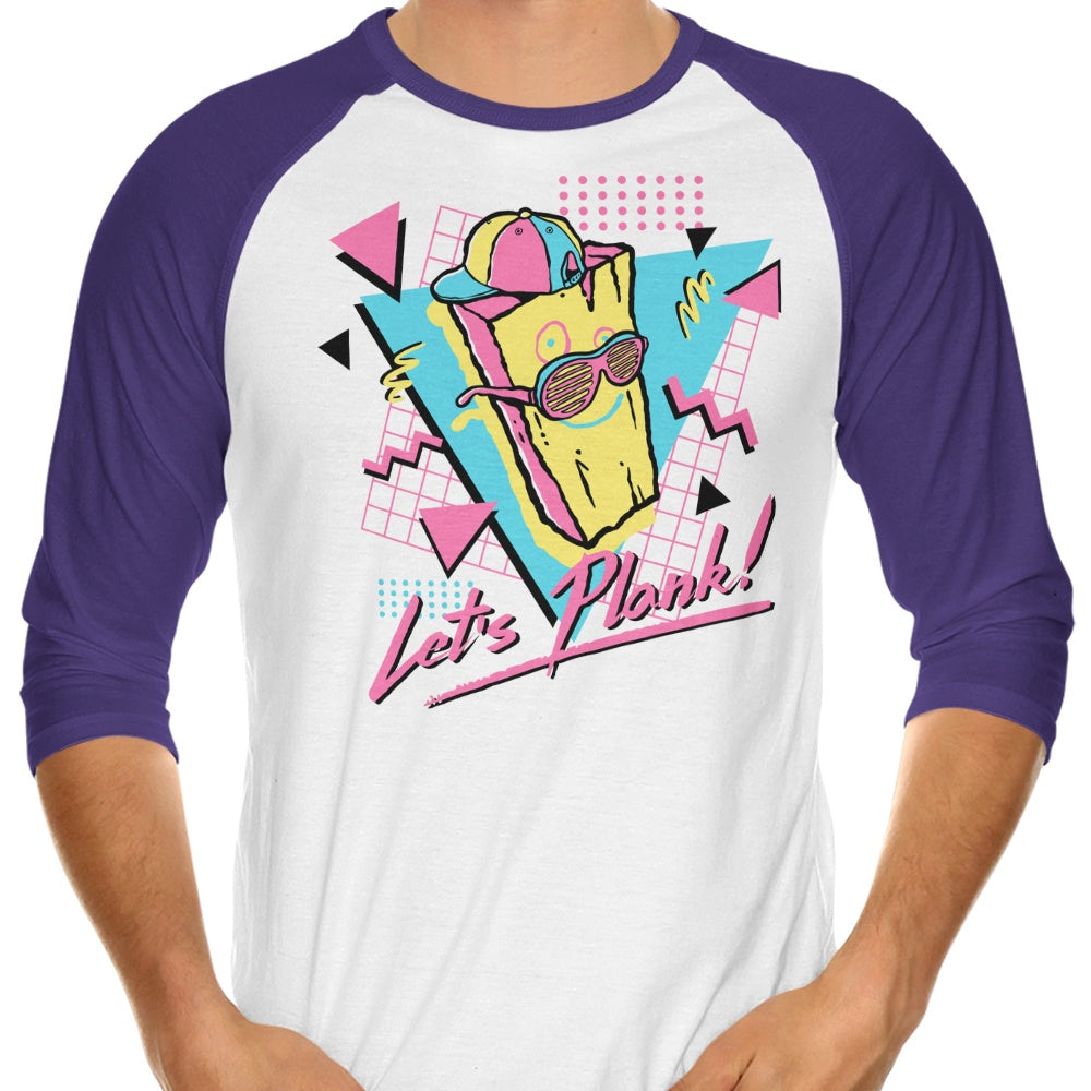 Let's Do Planking - Three - Quarter Sleeve Raglan Style T - Shirt for All Sizes