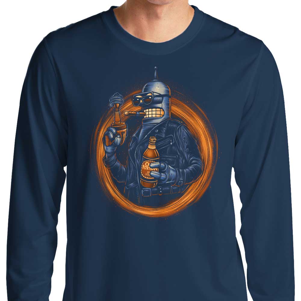 Glitchygorilla's Benderminator Long Sleeve Crewneck T - Shirt