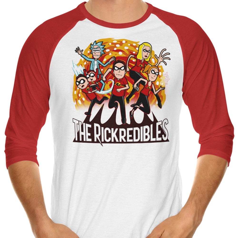 The Rickredibles Stylish 3/4 Sleeve Raglan Men's T-Shirt for Fashionable Wear