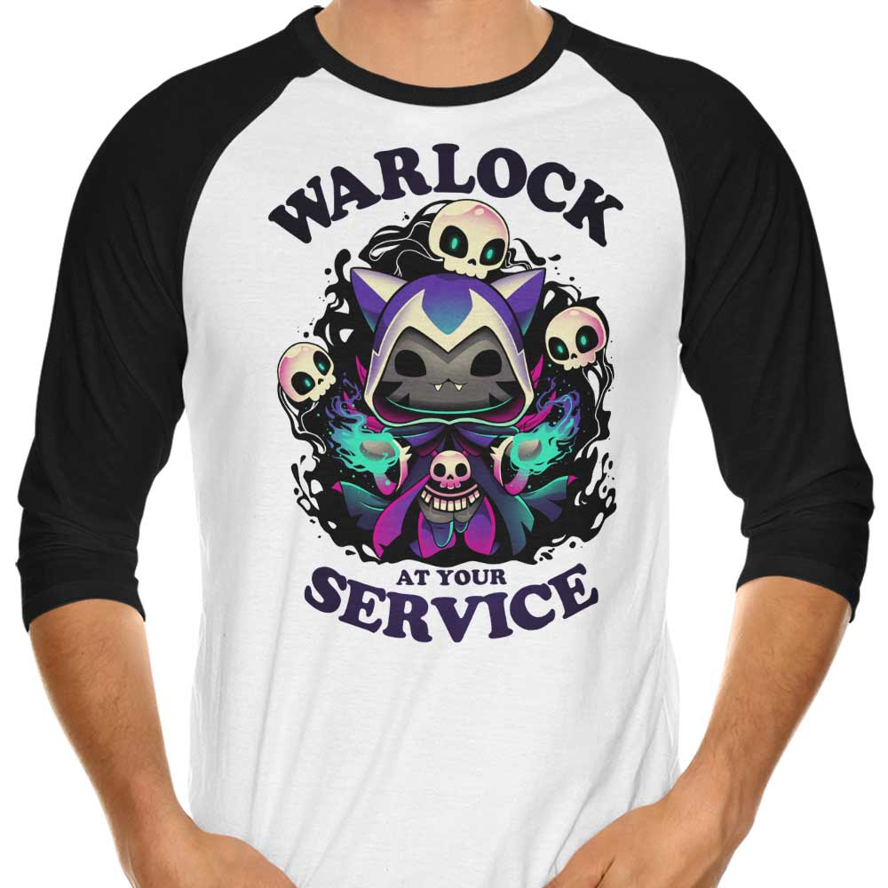 3/4 Sleeve Raglan T-Shirt - Enchanted Warlock at Your Service