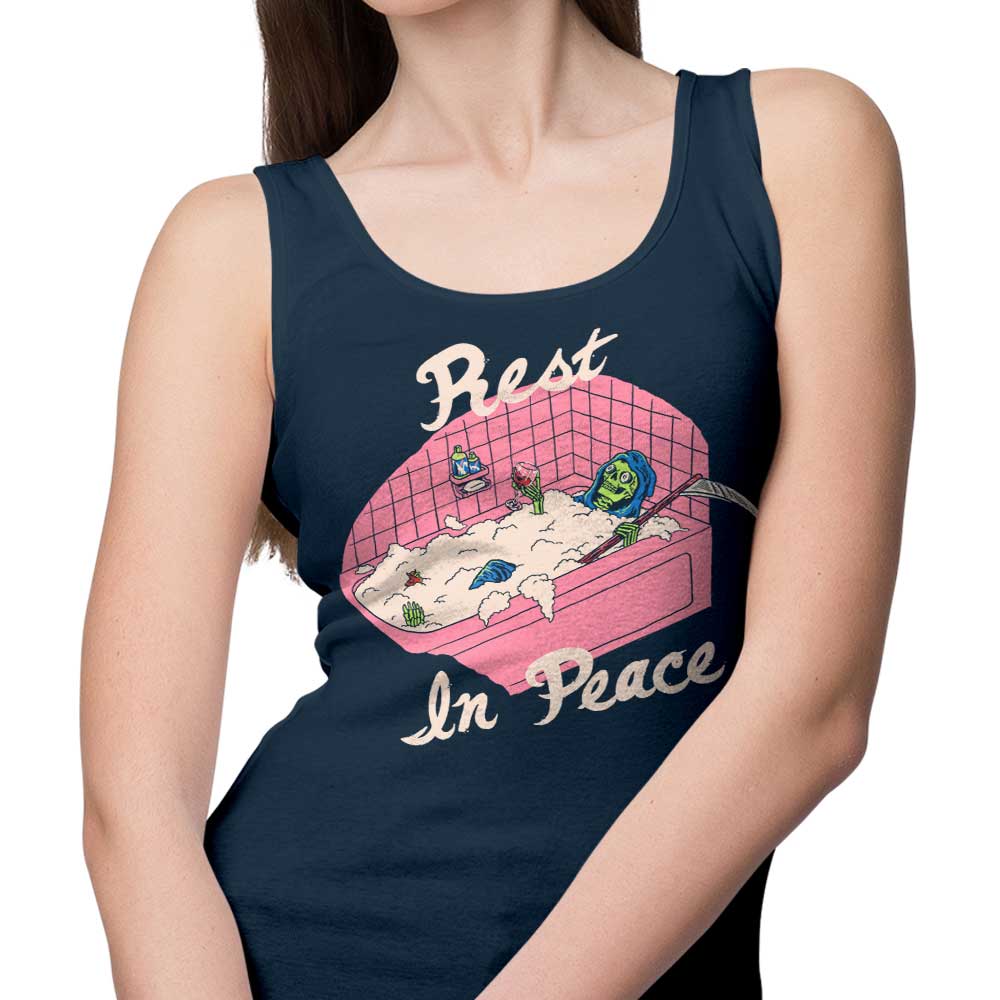 Comfortable 'Rest in Peace' Men's and Women's Tank Tops