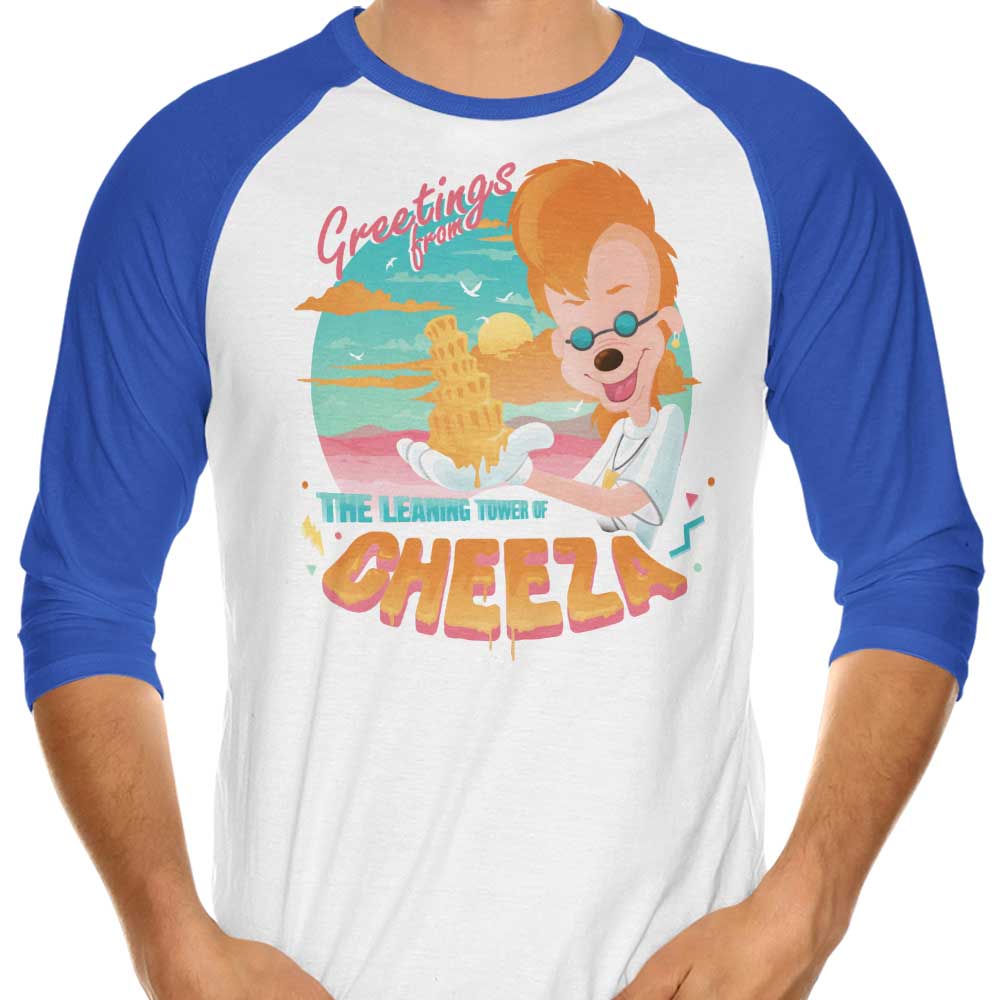 The Inclined Tower of Cheeza 3/4 Sleeve Raglan Style T-Shirt for Fashion Lovers
