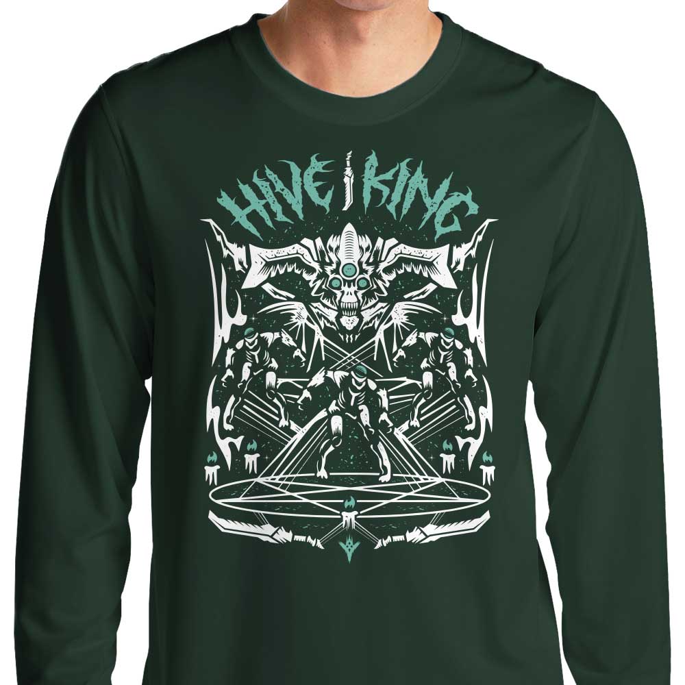 Logozaste's Premium Long Sleeve Hive King T - Shirt for All Sizes