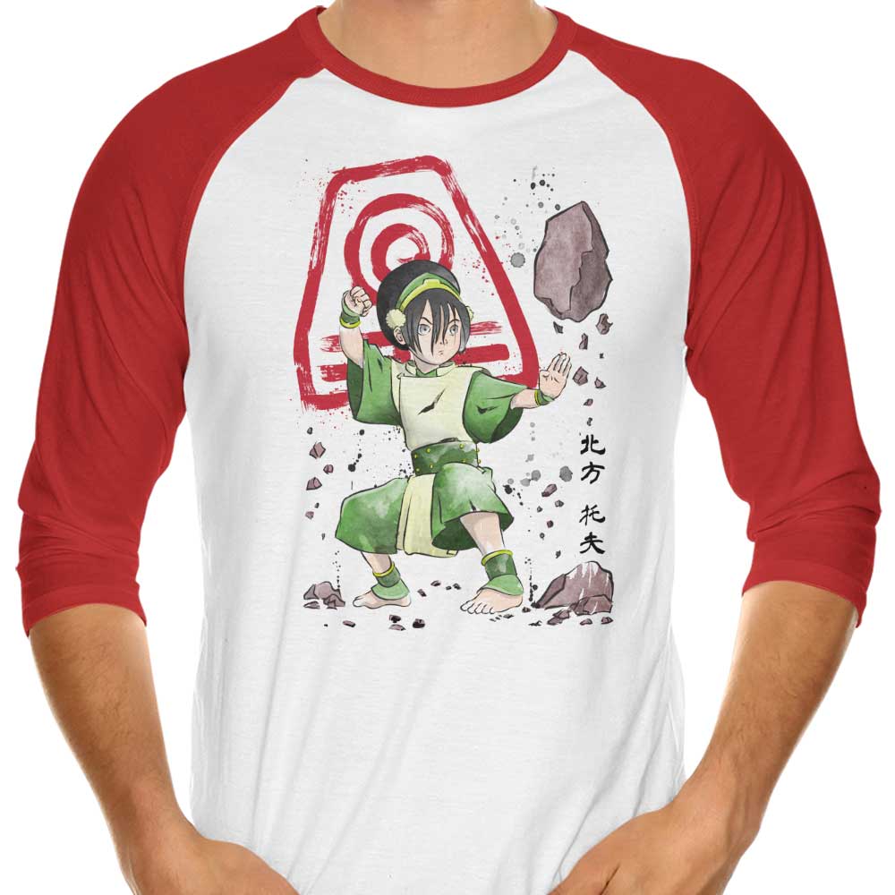 Dr. Monekers' Earth Kingdom Power 3/4 Sleeve Raglan Stylish T-Shirt