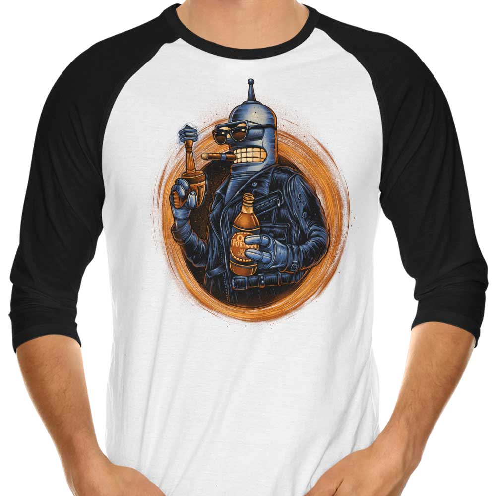 Glitchygorilla's Benderminator Three - Quarter Sleeve Raglan Style T - Shirt