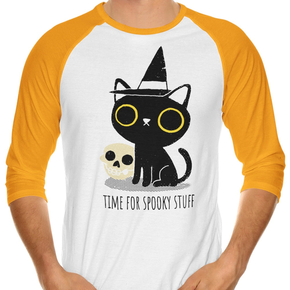 Spooky Season 3/4 Sleeve Raglan Style T-Shirt for a Creepy Look