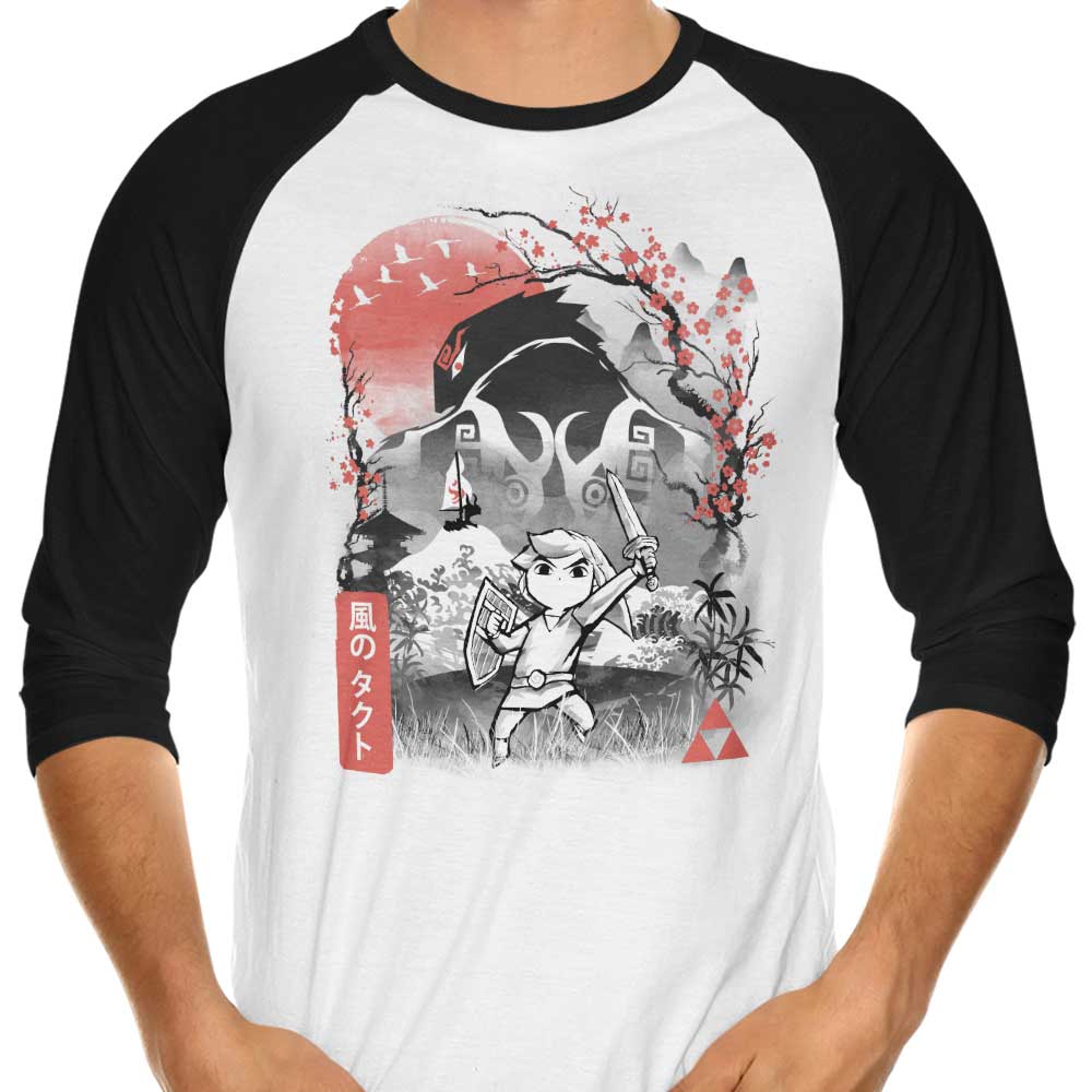 Dandingeroz Waker Sumi-e 3/4 Sleeve Stylish Raglan T-Shirt