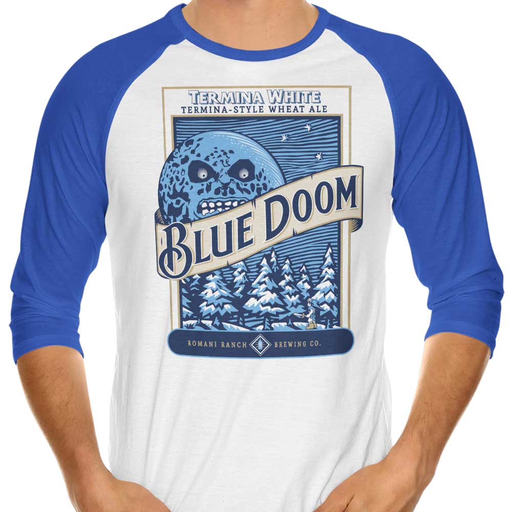 Blue Doom Stylish 3/4 Sleeve Raglan Men's T-Shirt for Trendy Look