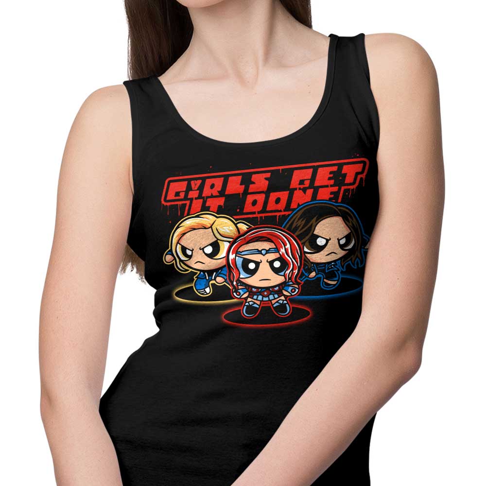 Prime Premne Design Girls' Fashionable 'Get Puff Done' Tank Top for Trendy Wear