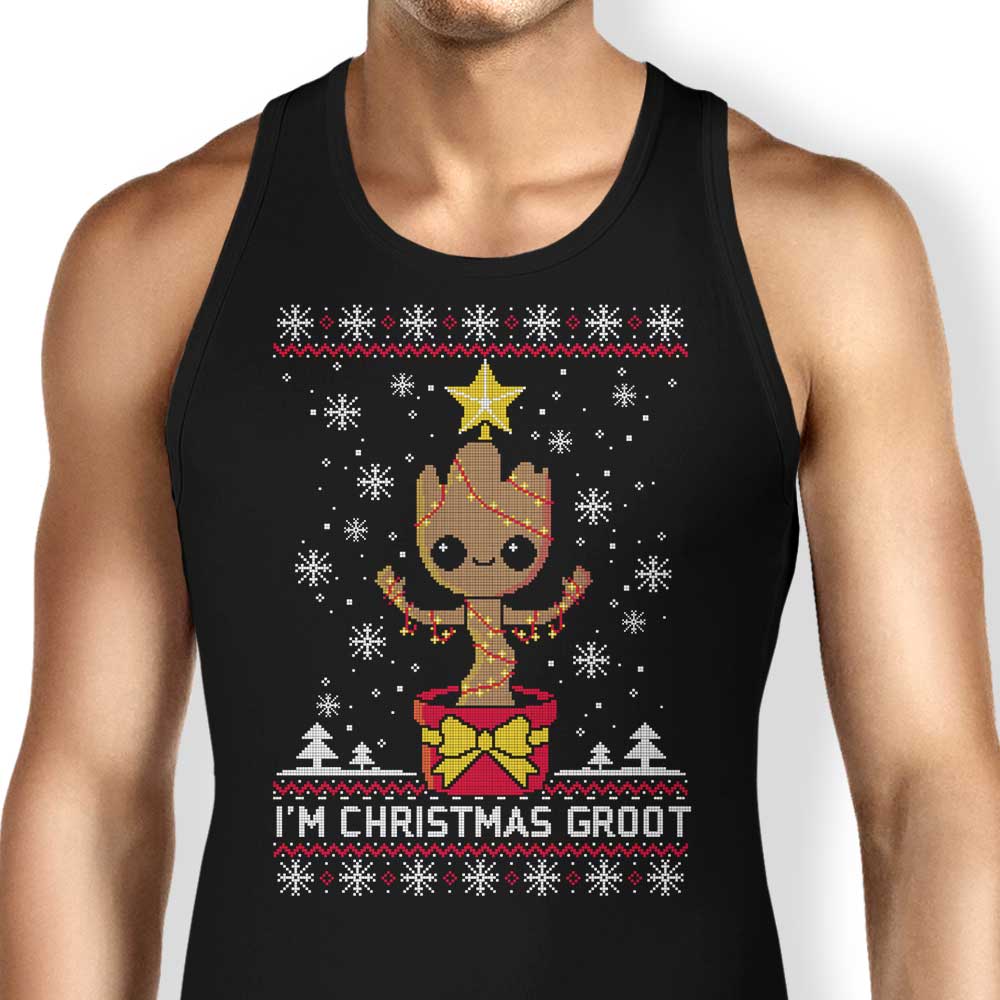 Festive Christmas Groot Themed Unisex and Women's Tank Tops
