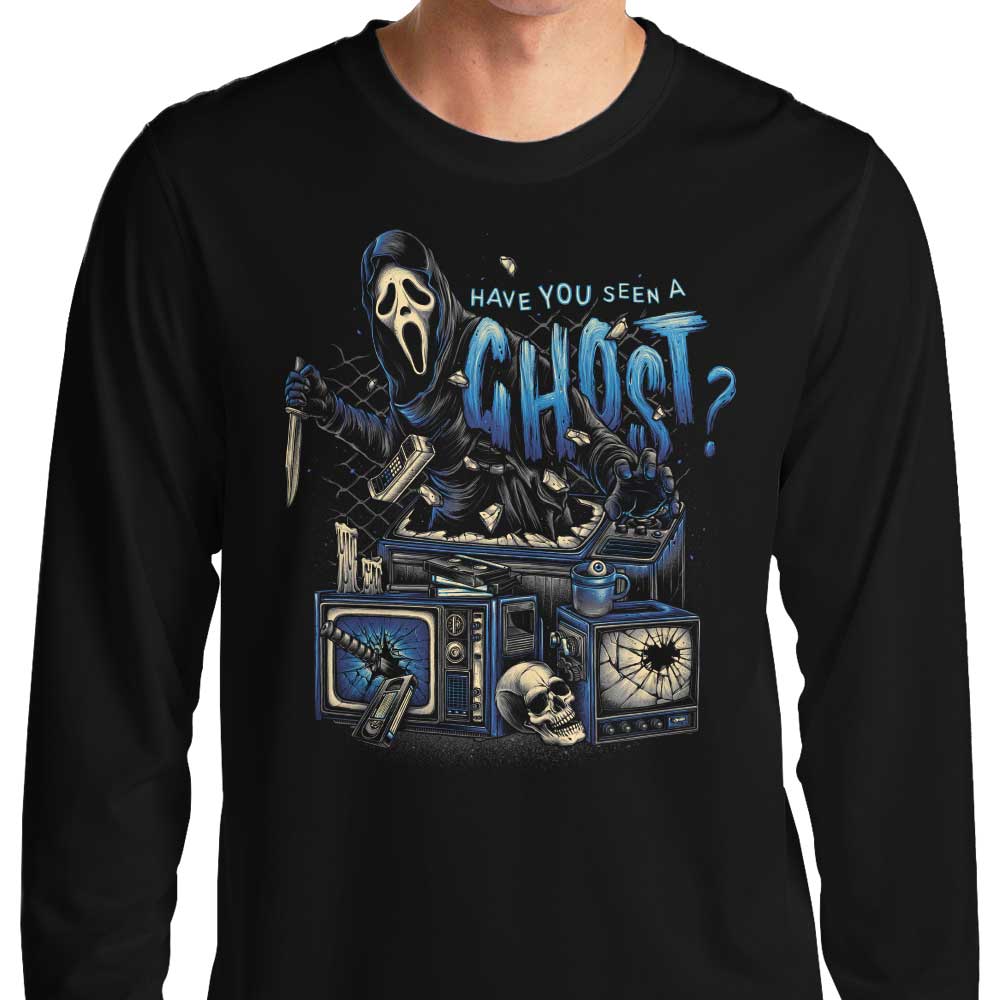 Glitchygorilla's 'Seen a Ghost' Long Sleeve Crewneck T - Shirt for All Sizes