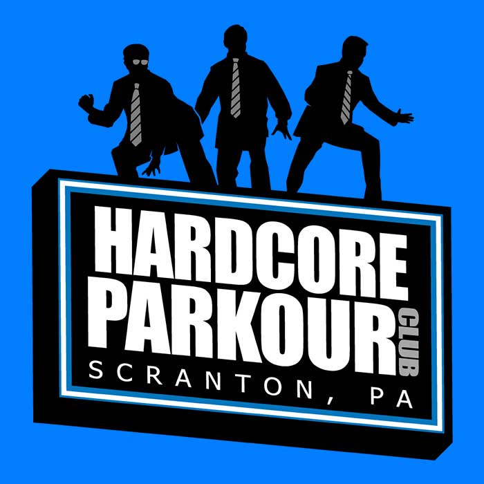 Hardcore Parkour-themed 3/4 Sleeve Raglan Style Men's T-Shirt