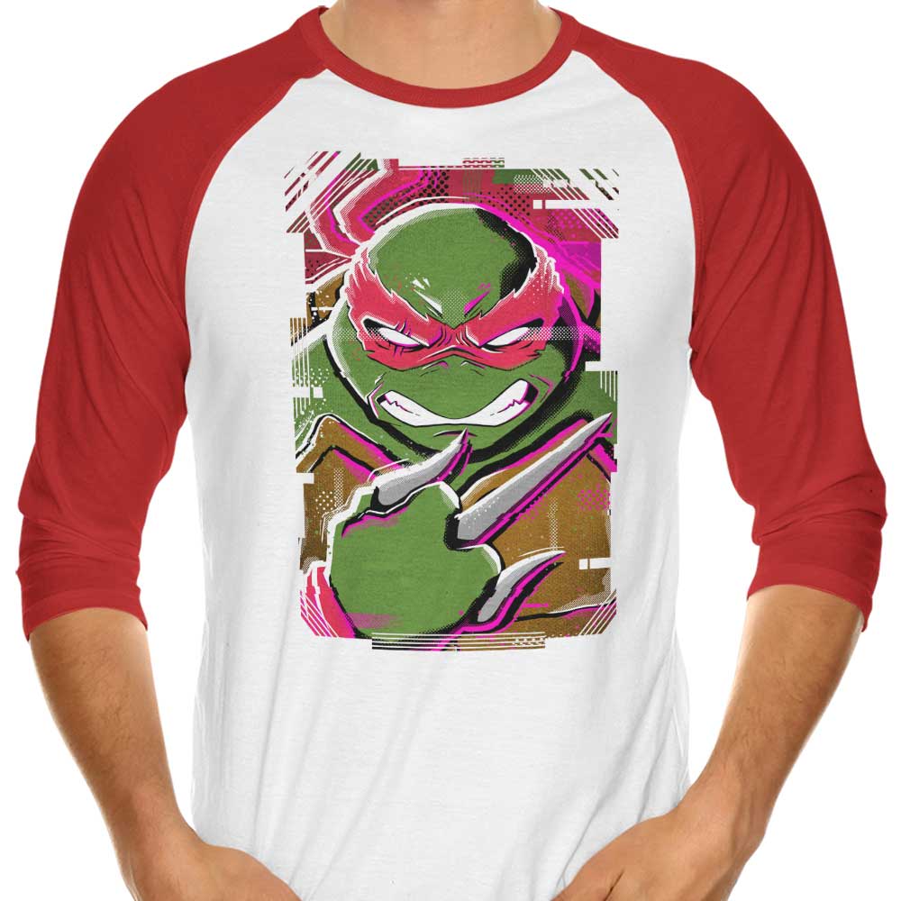 Raphael Glitch Stylish 3/4 Sleeve Raglan Casual T-Shirt