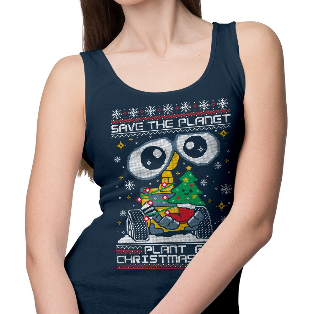 Cozy Christmas Tree Planting Tank Top for Men and Women